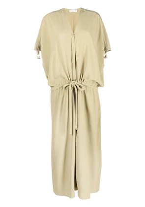 Veronique Leroy tie-fastening long dress - Green
