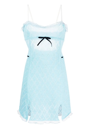 CORMIO sheer-coverage knitted dress - Blue