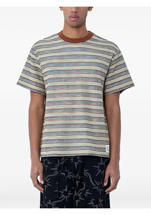 Brain Dead striped crew-neck T-shirt - Neutrals
