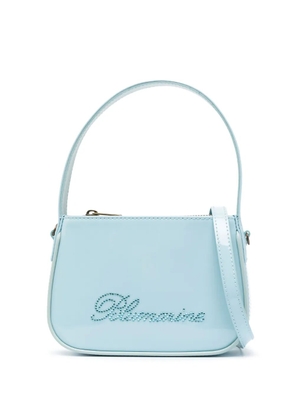 Blumarine logo-detail leather mini bag - Blue