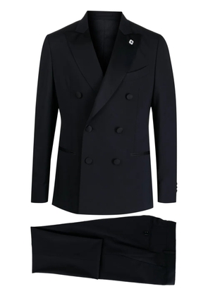 Lardini double-breasted wool suit - Blue