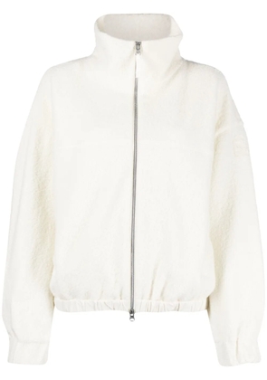 Parajumpers Minori logo-patch bouclé jacket - White