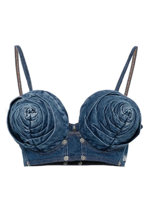 Jean Paul Gaultier denim crop top - Blue