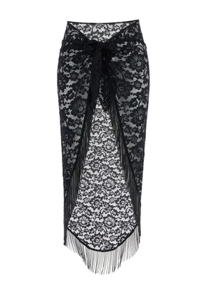 VENUJA lace fringed skirt - Black