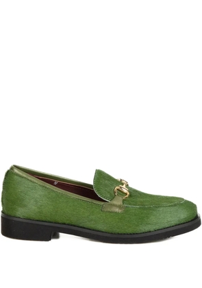 Viola Ricci hair-texture flat loafers - Green