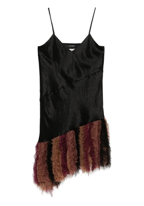 Song For The Mute chiffon-detail slip dress - Black