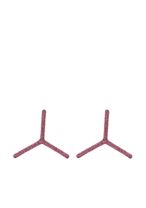 Y/Project Y glitter-detail stud earrings - Pink