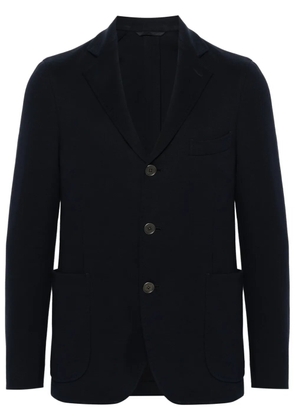 Peserico single-breasted cotton blazer - Blue