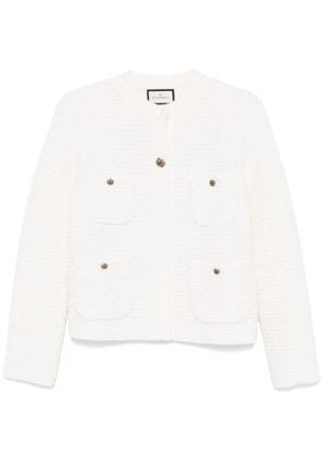 Bruno Manetti waffle-knit jacket - White