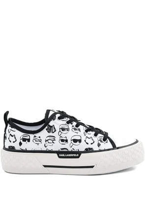 Karl Lagerfeld patterned sneakers - White