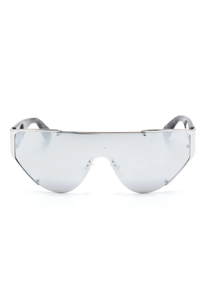 Alexander McQueen Eyewear shield-frame mirrored sunglasses - Silver