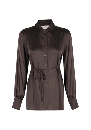 Semicouture Juana tie waist shirt - Brown