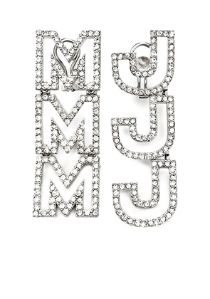 Marc Jacobs MJ crystal-embellished earrings - Silver