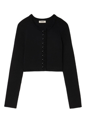 SANDRO ribbed button cardigan - Black