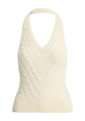 Ralph Lauren Collection cable-knit halterneck vest - Neutrals