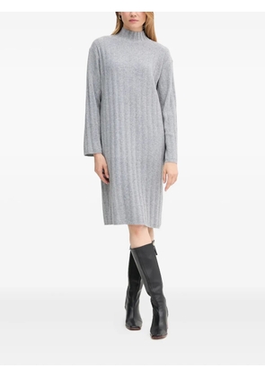Barbour Sophia ribbed funnel-neck midi dress - Grey