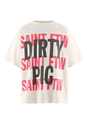 SAINT MXXXXXX text-print T-shirt - White