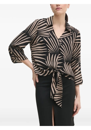 Joseph Ribkoff geometric-pattern shirt - Black