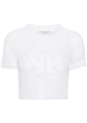 Philosophy Di Lorenzo Serafini macramé crop top - White