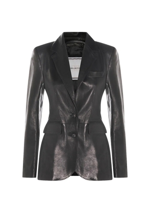 Tagliatore button leather jacket - Black