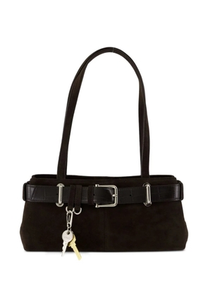 Osoi Brocle buckled suede mini bag - Black