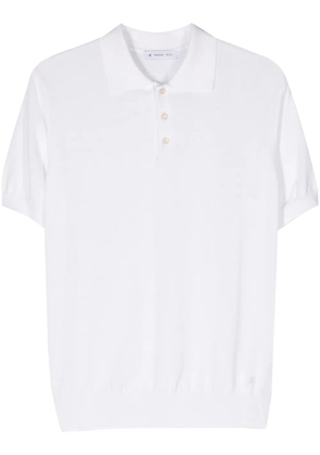 Manuel Ritz logo-embroidered fine-knit polo shirt - White