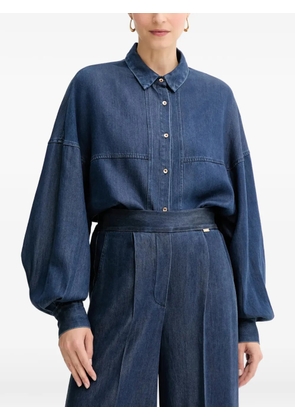 FRACOMINA balloon-sleeve denim shirt - Blue