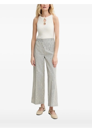 Sessùn ribbed button top - White