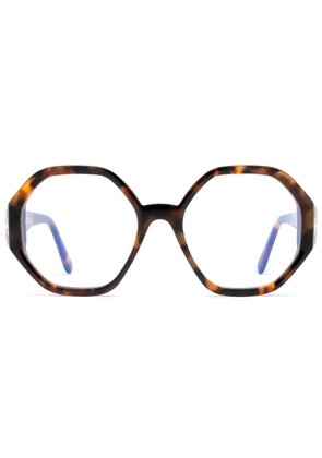 TOM FORD Eyewear hexagon-frame glasses - Brown