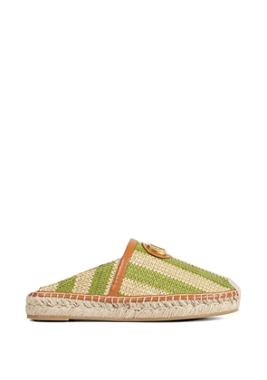 Valentino Garavani striped-design espadrilles - Green