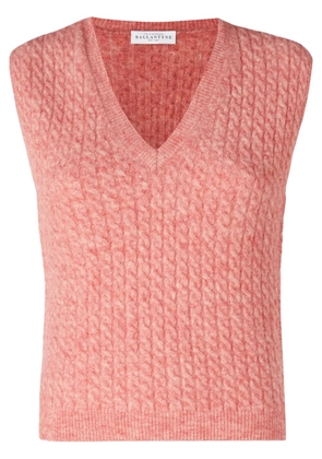 Ballantyne cable-knit vest - Pink