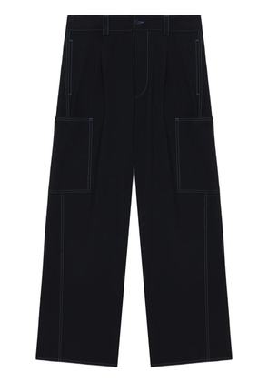 Sunnei contrast-stitching wide-leg trousers - Blue