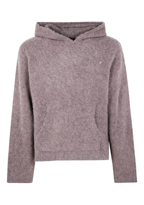 Represent logo-embroidered hoodie - Brown