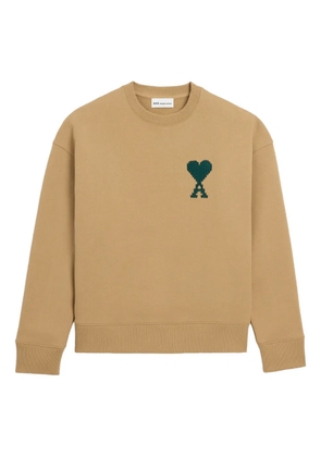AMI Paris Ami De Coeur embroidered sweatshirt - Neutrals