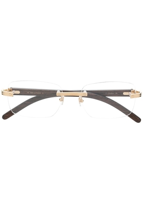 Cartier Eyewear C de Cartier rectangle-frame glasses - Brown