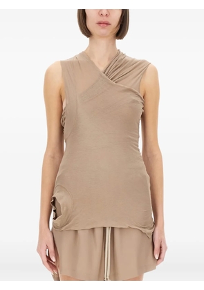 Rick Owens draped sleeveless top - Neutrals
