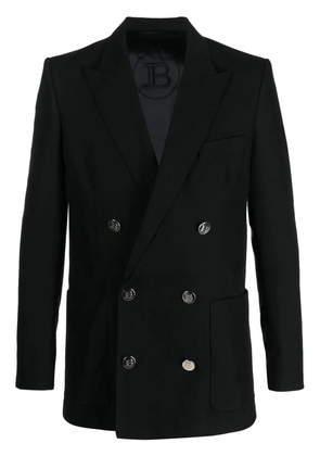 Balmain double-breasted cotton blazer - Black