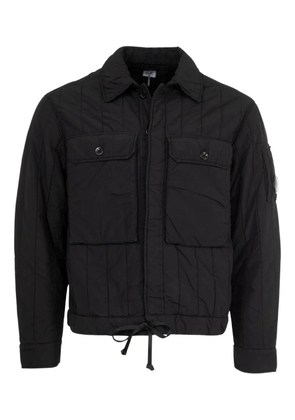 C.P. Company Lens-detail quilted jacket - Black