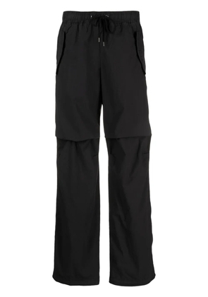 James Perse draped-detail straight-leg trousers - Black
