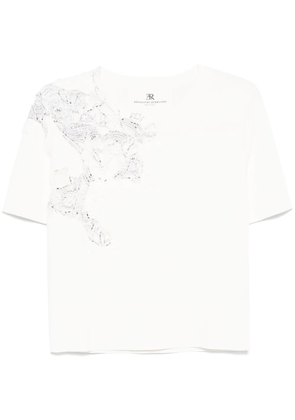 Ermanno Scervino crystal-embellished T-shirt - White