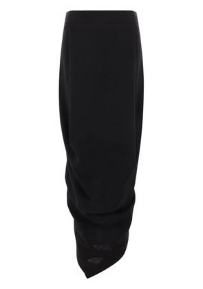 QUIRA draped-design midi skirt - Black