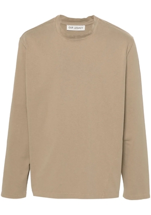 OUR LEGACY Twisted Longsleeve cotton T-shirt - Brown