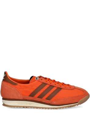 adidas logo-patch leather sneakers - Orange