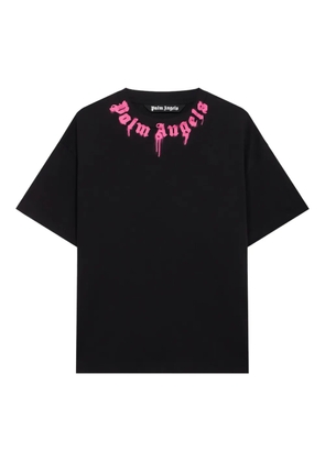 Palm Angels spray neck logo T-shirt - Black
