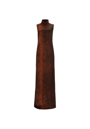 Jean Paul Gaultier printed maxi dress - Brown