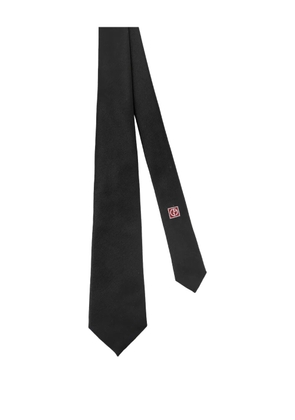 Giorgio Armani log-patch tie - Black