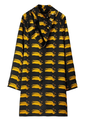 Burberry duck-print silk minidress - Black