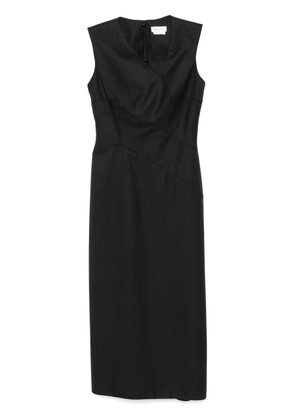 Alexander McQueen pinstriped midi dress - Grey