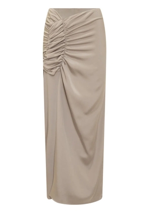 The Mannei draped-design skirt - Neutrals