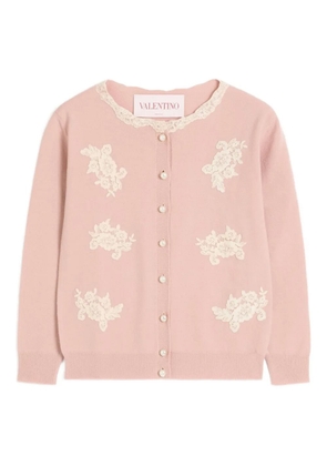 Valentino Garavani embroidered lace cardigan - Pink